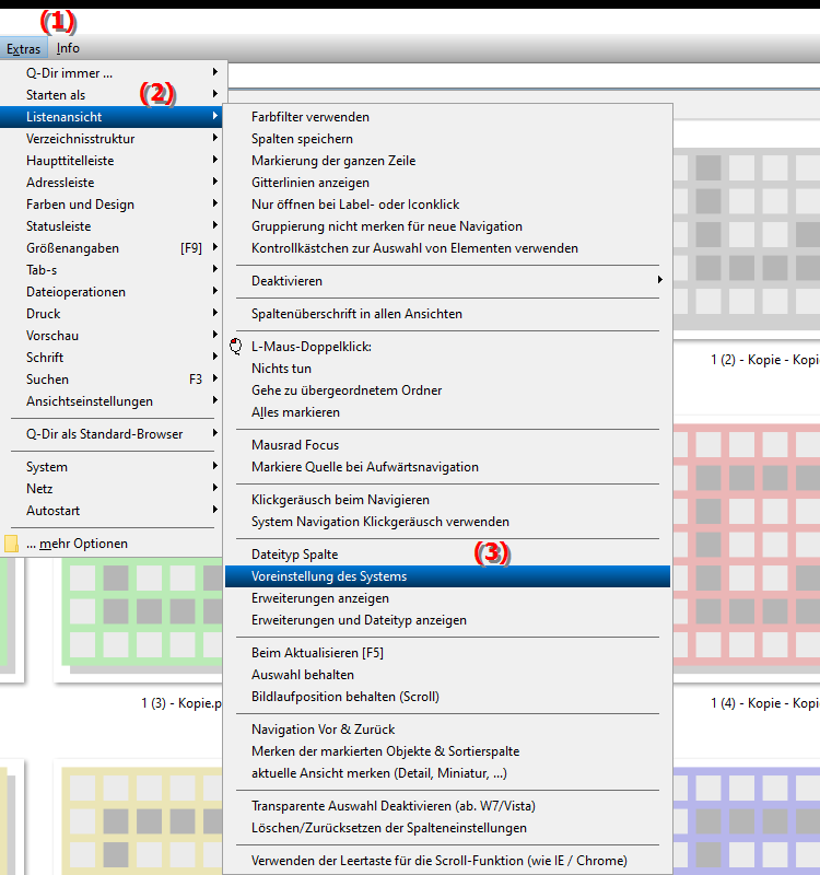 Dateityp Spalte der Listenansicht zurücksetzen im Datei Explorer Q